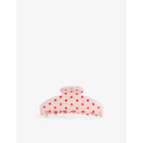 Big Effing Cellulose Acetate Hair Clip - Blush Polka Dot