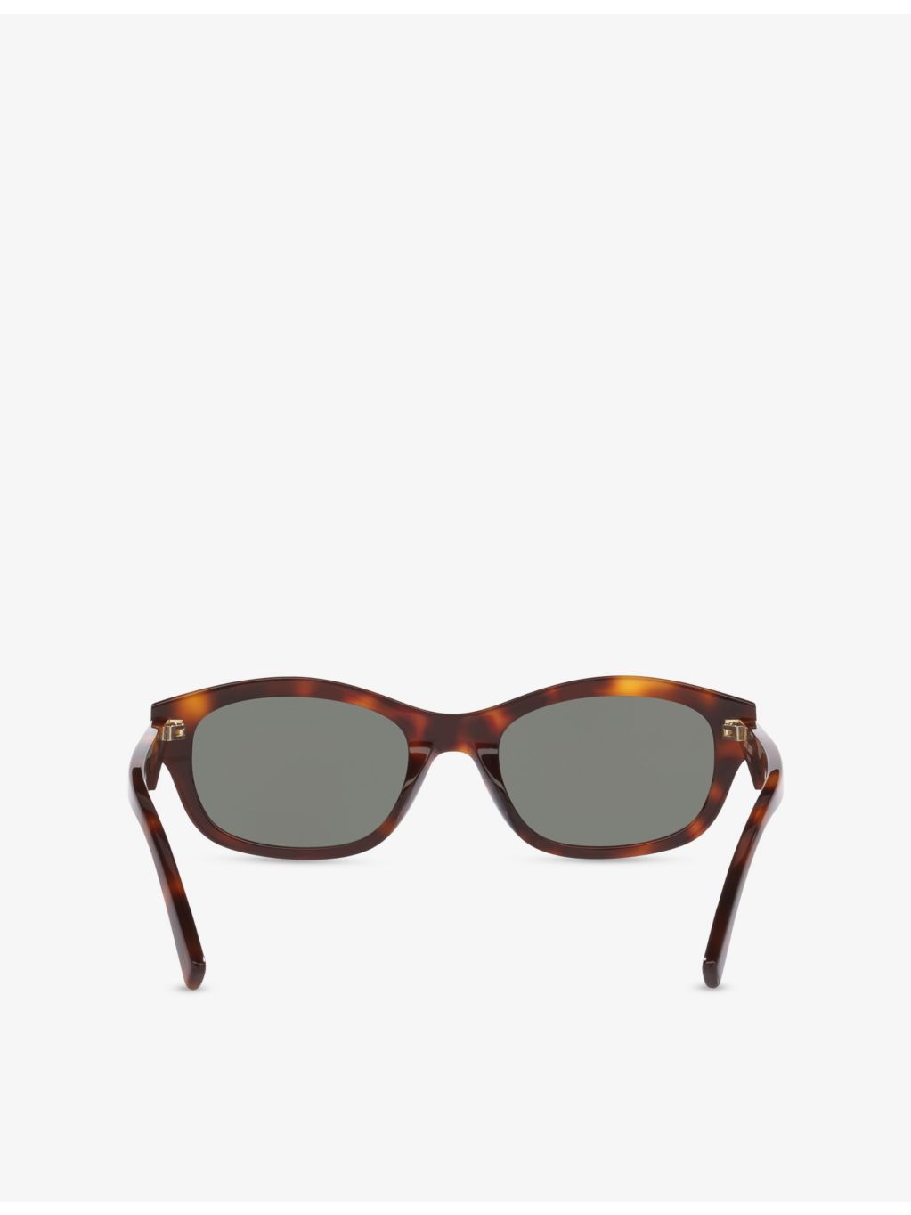 Saint Laurent acetate rectangle frame tortoiseshell sunglasses, British product