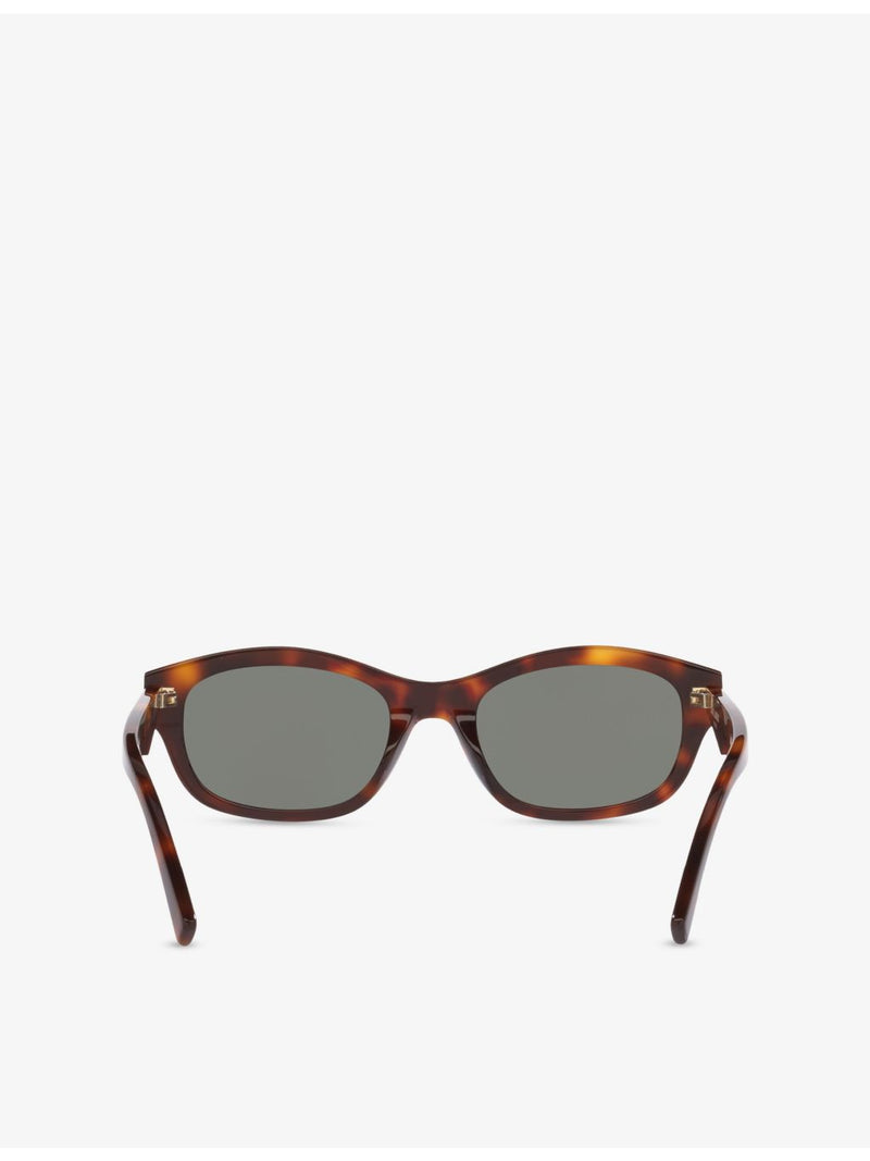 Saint Laurent acetate rectangle frame tortoiseshell sunglasses, British product