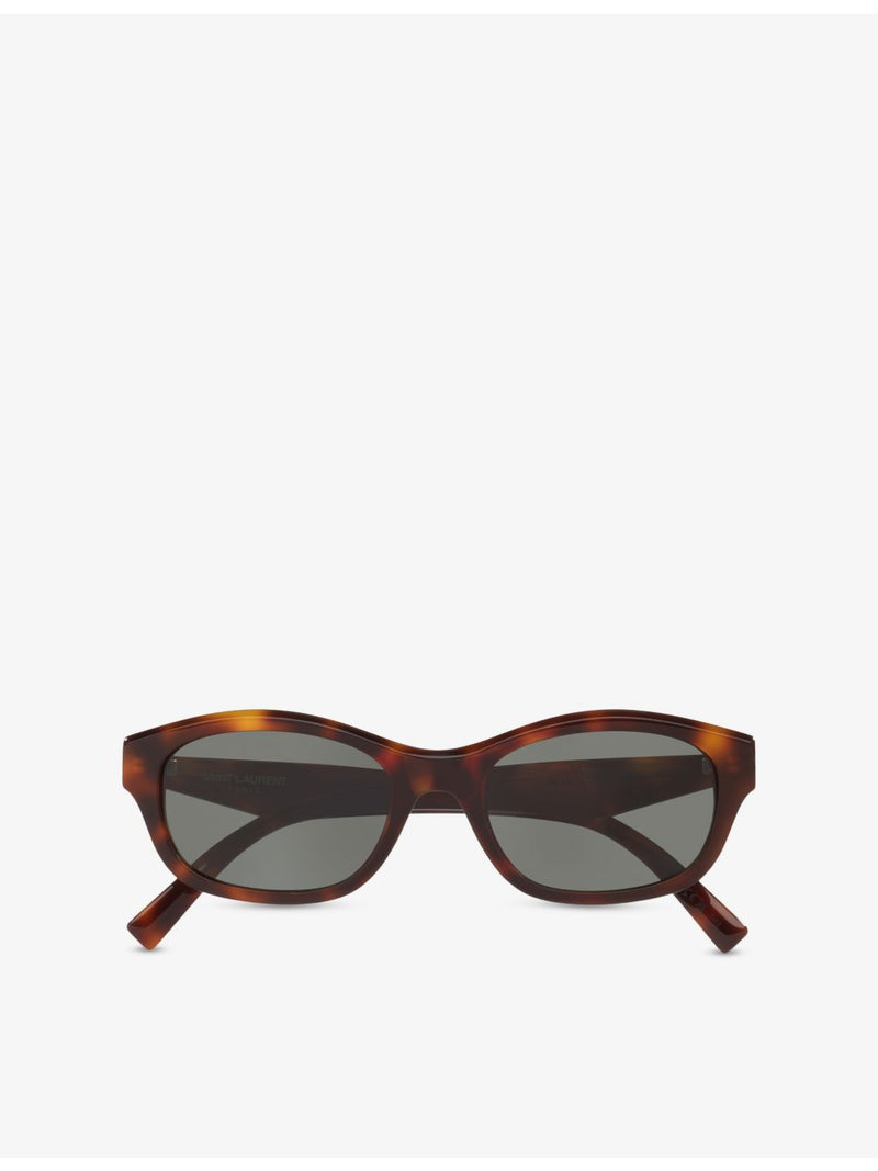 Saint Laurent acetate rectangle frame tortoiseshell sunglasses, British product