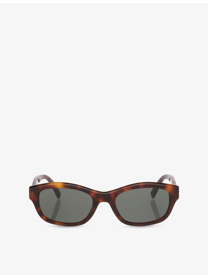 Saint Laurent acetate rectangle frame tortoiseshell sunglasses, British product