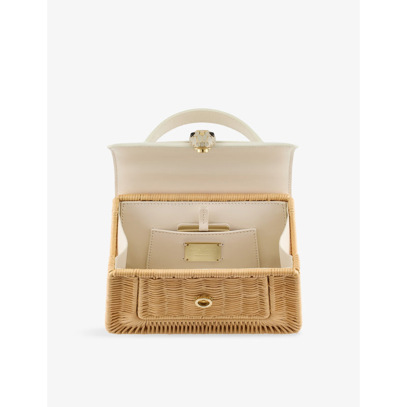 Bvlgari Serpenti Forever Mini top-handle bag with Calla crystals (British brand)