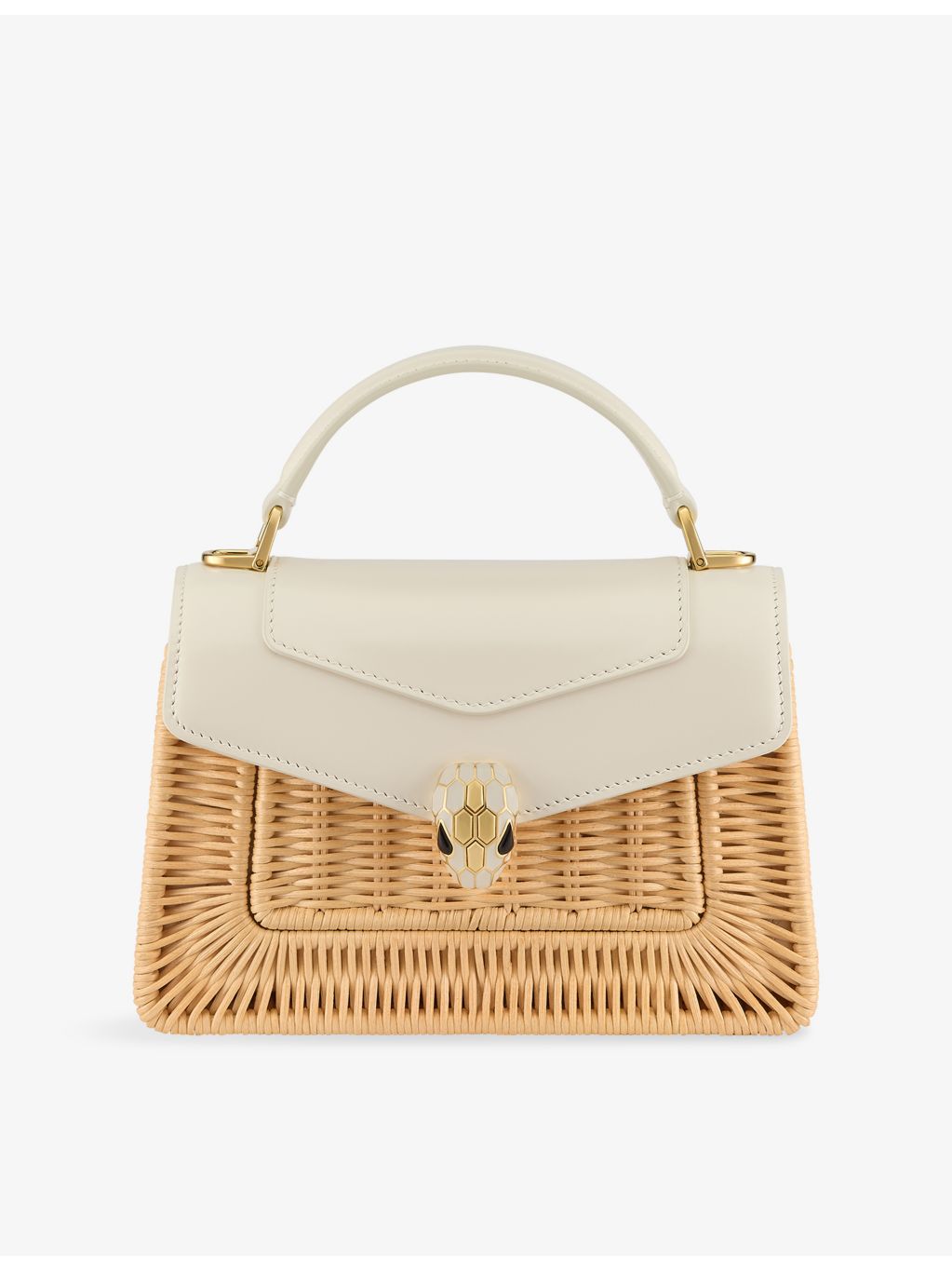 Serpenti Forever Mini Leather And Calla Crystal Top-Handle Bag
