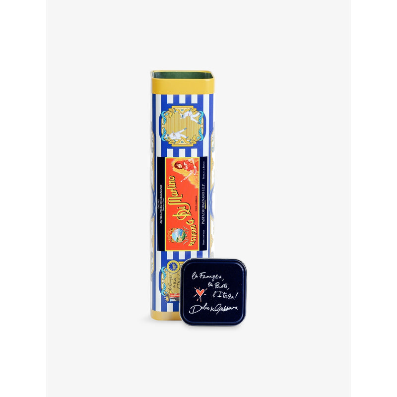 Di Martino midnight spaghetti 1kg tin, imported from the UK