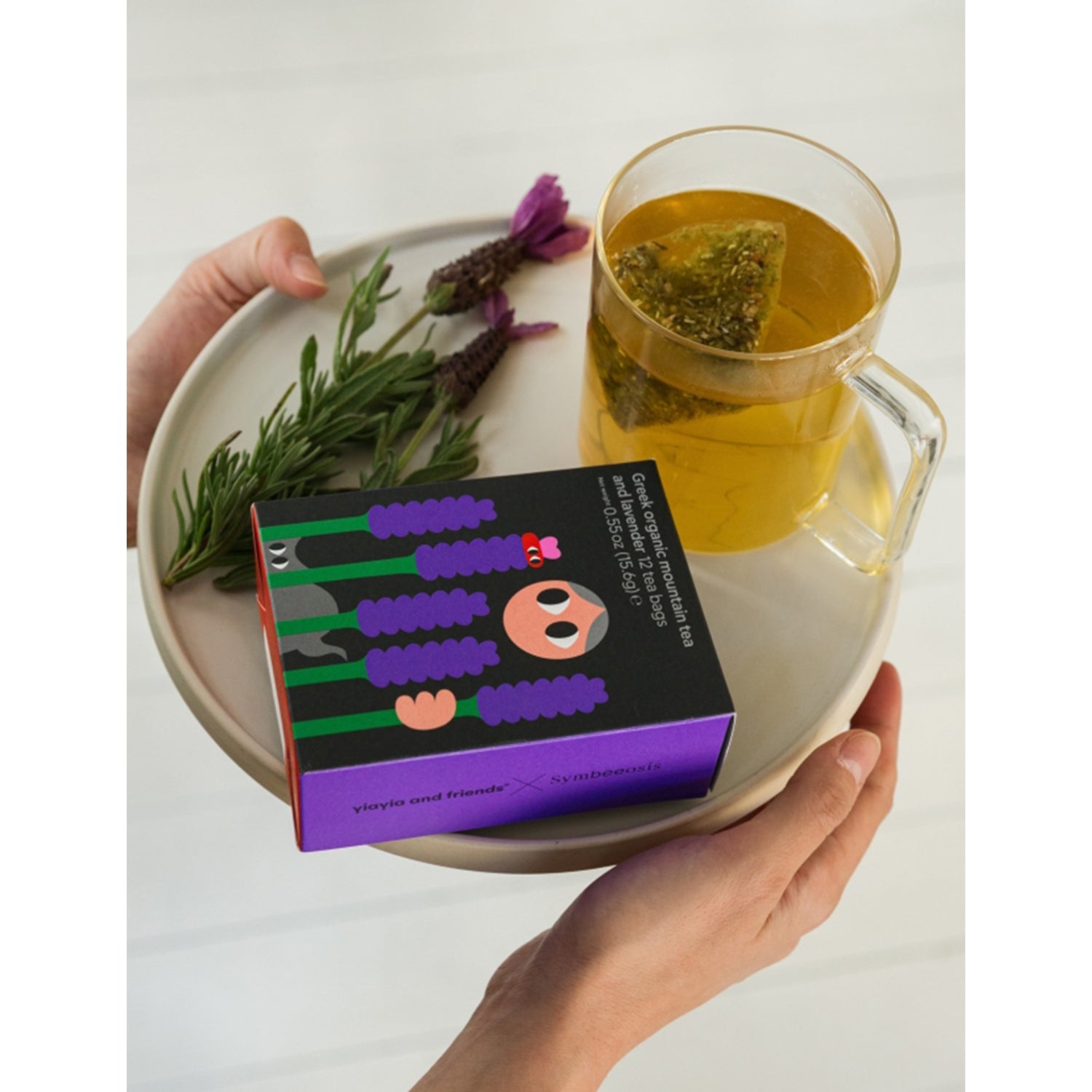 Yiayia and Friends organic Greek mountain tea with lavender 15.6g, UK version
