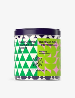 Symbeeosis Greek organic mountain tea flowers 25g tin, imported from the UK