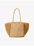 Whistles patchwork mini straw bag, imported from the UK