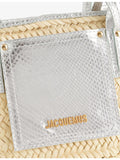 Jacquemus Le Petit Panier Soli straw basket bag, imported from the UK
