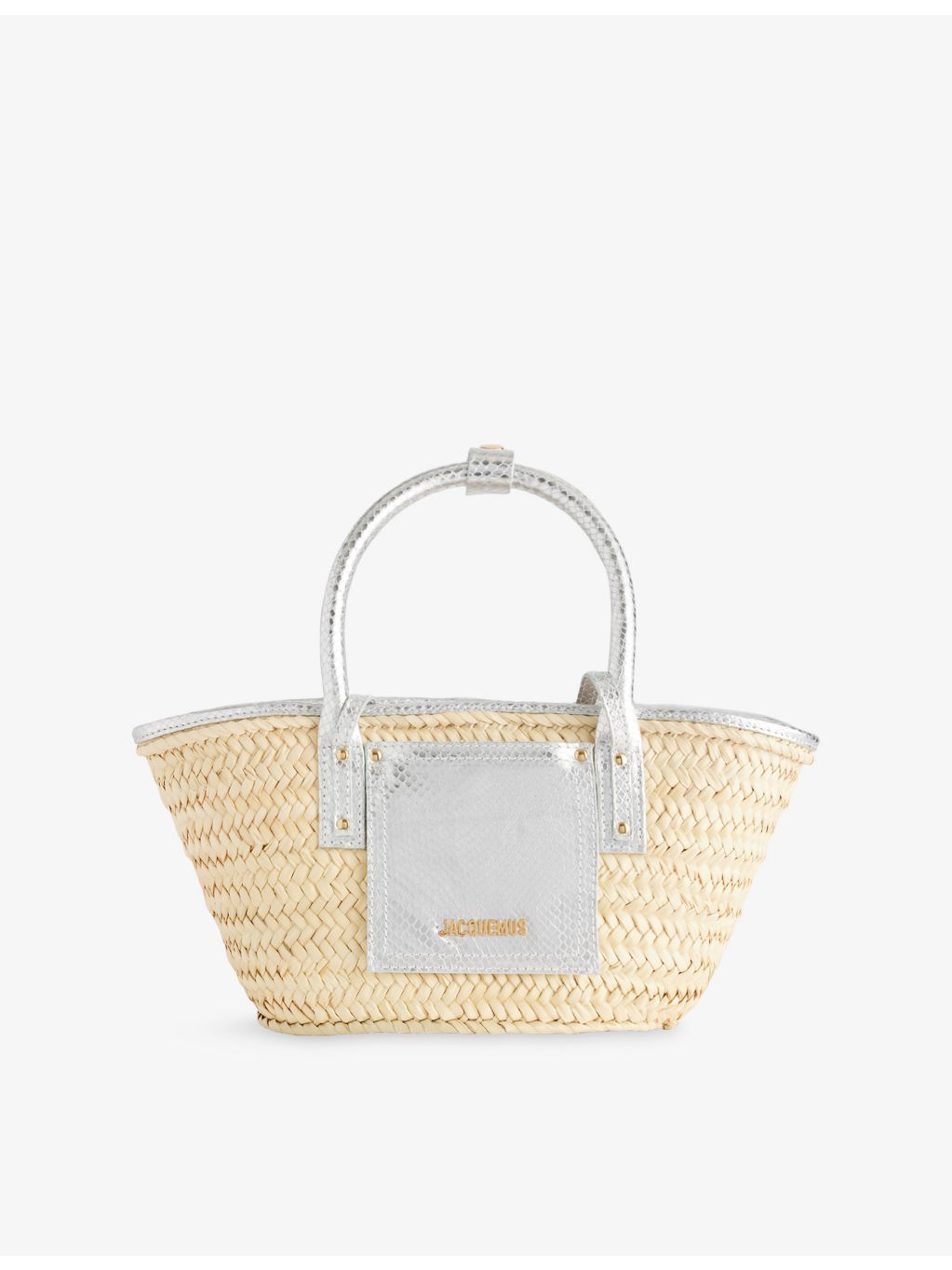 Jacquemus Le Petit Panier Soli straw basket bag, imported from the UK