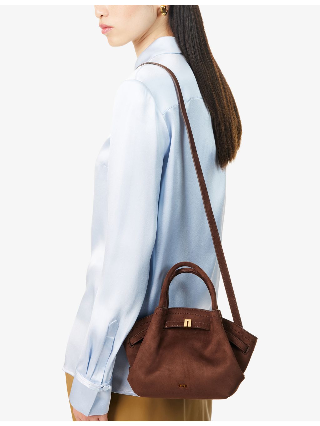 JW PEI Hana Mini Faux Suede Tote Handbag, UK version