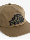 A Bathing Ape cotton twill cap with embroidered patch, UK version