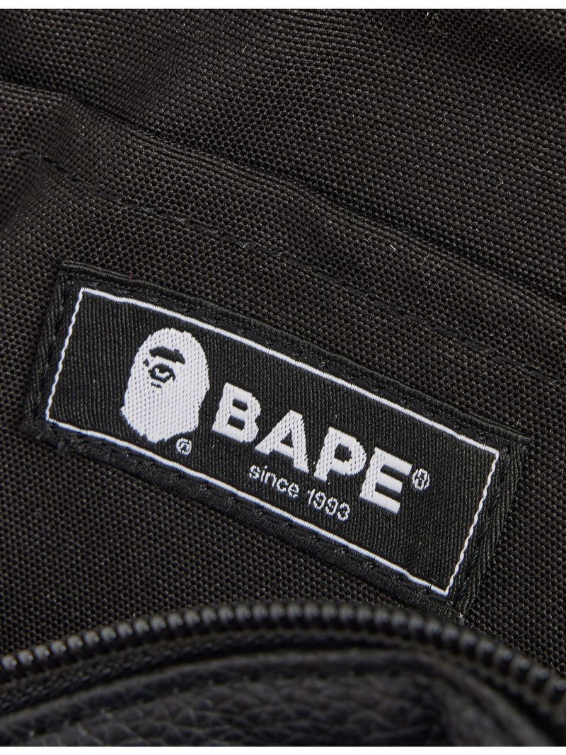 BAPE faux-leather mini bag with shark motif, imported from the UK