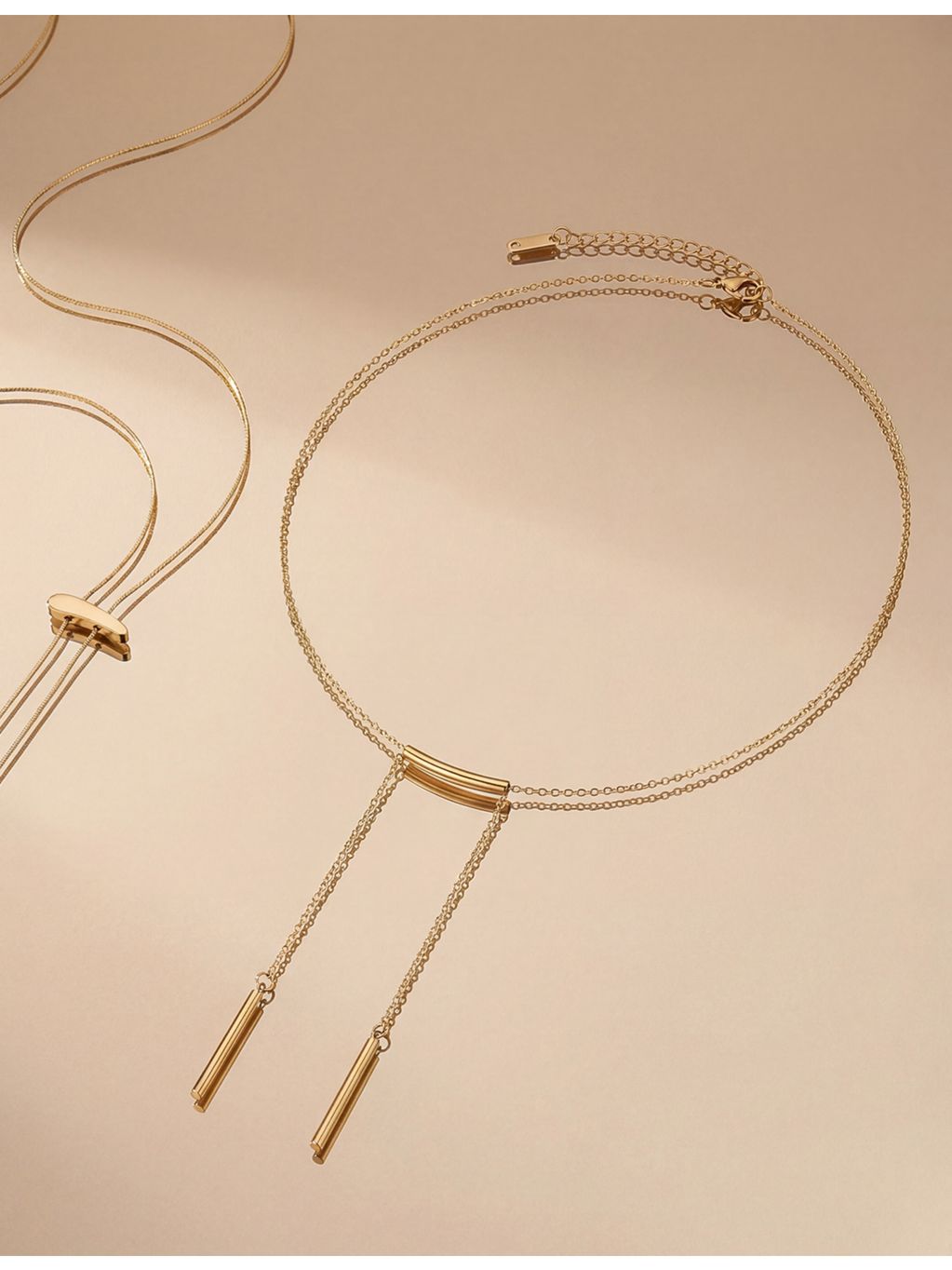 Amadeus Gia large link gold plated necklace 50cm, imported from the UK