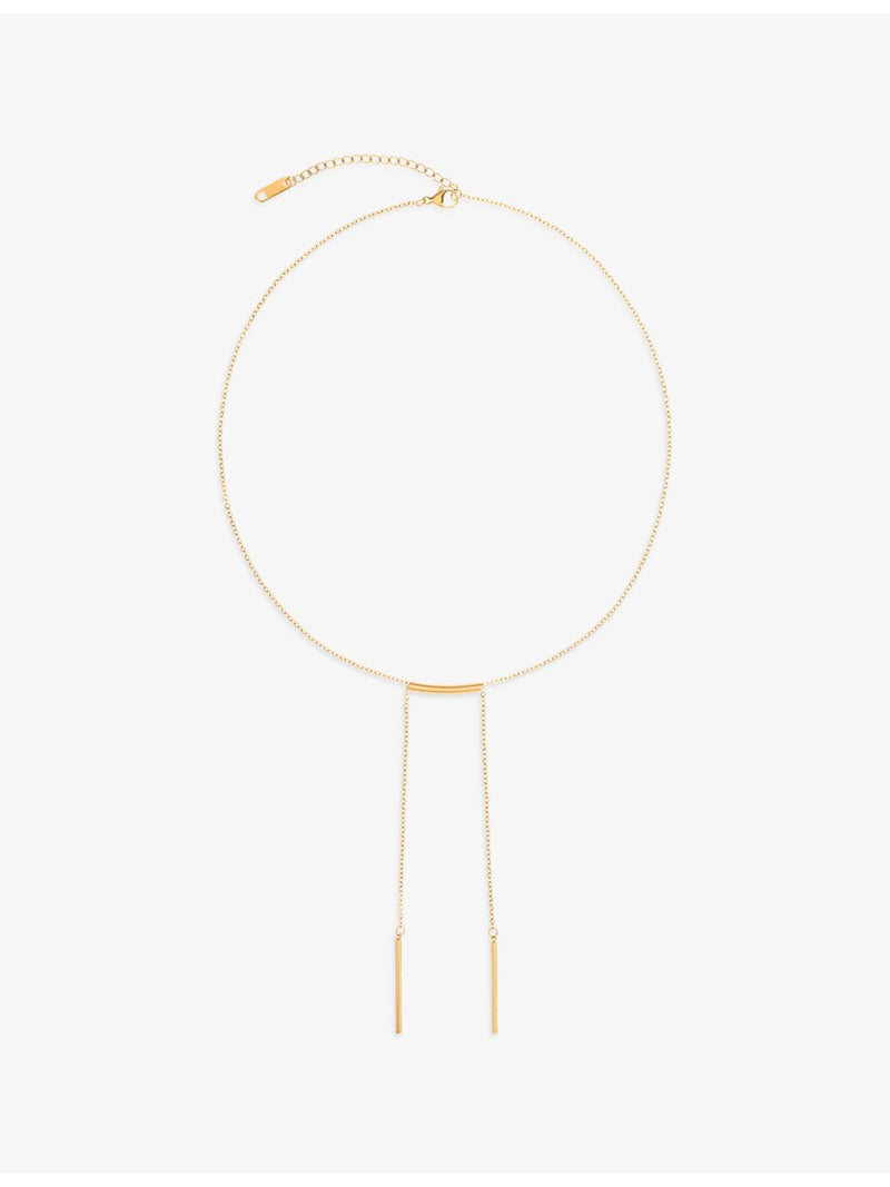 Amadeus Gia large link gold plated necklace 50cm, imported from the UK