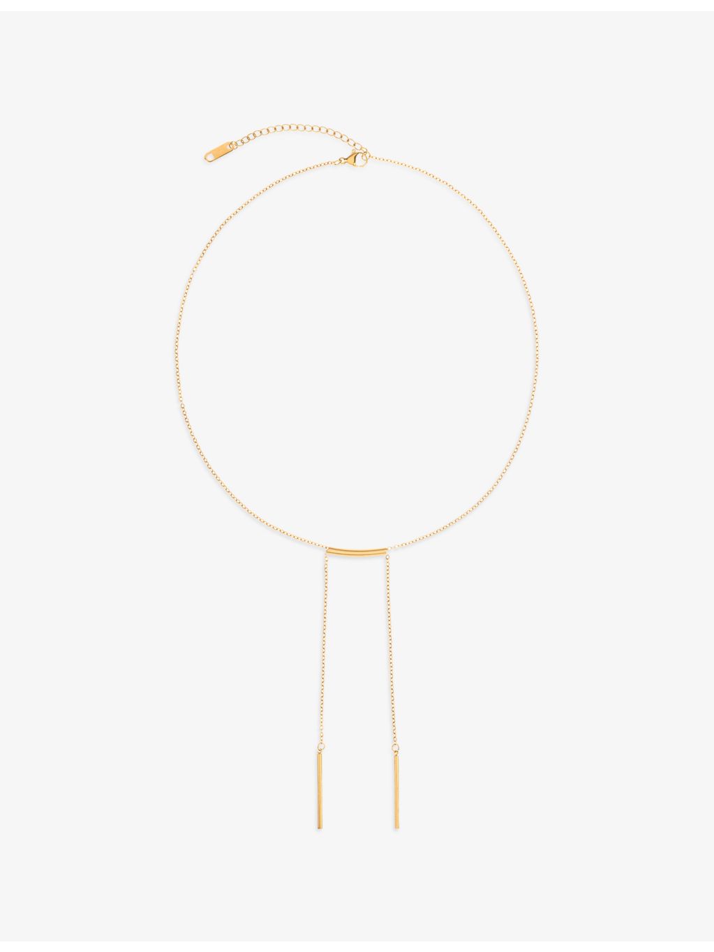Amadeus Gia large link gold plated necklace 50cm, imported from the UK
