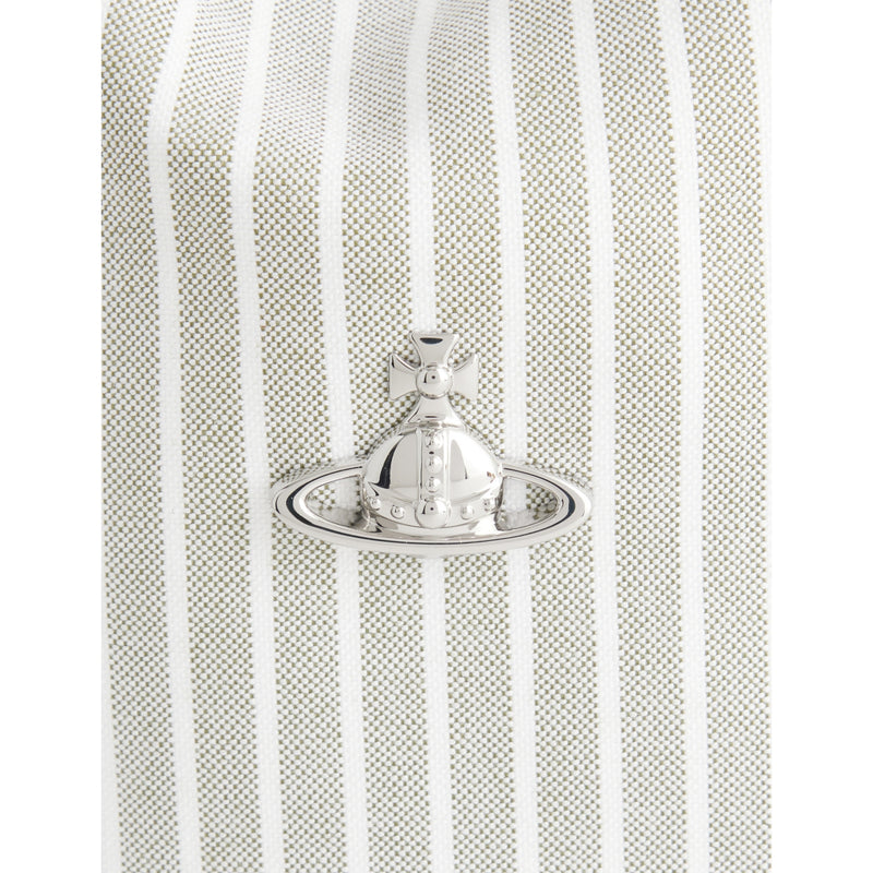 Vivienne Westwood Stacey cotton bucket bag with stripe pattern (British brand)