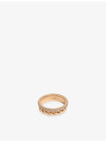 Maje brass ring with twisted gold rhinestone design - British product