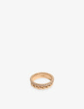 Maje Twisted Gold Rhinestone Brass Ring