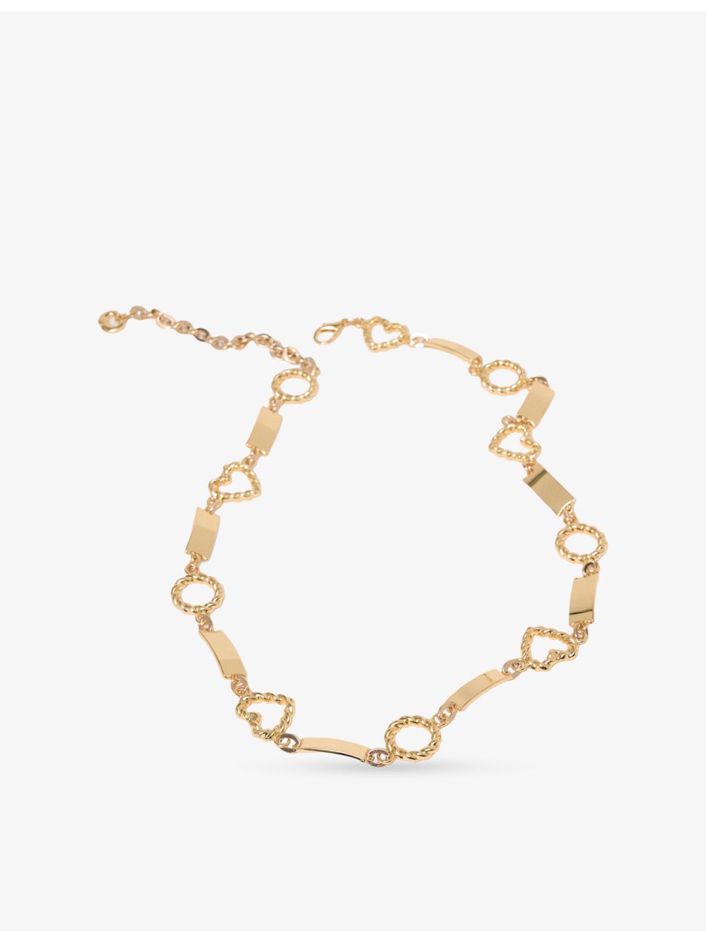 Maje twisted heart chain-link metal belt, imported from the UK