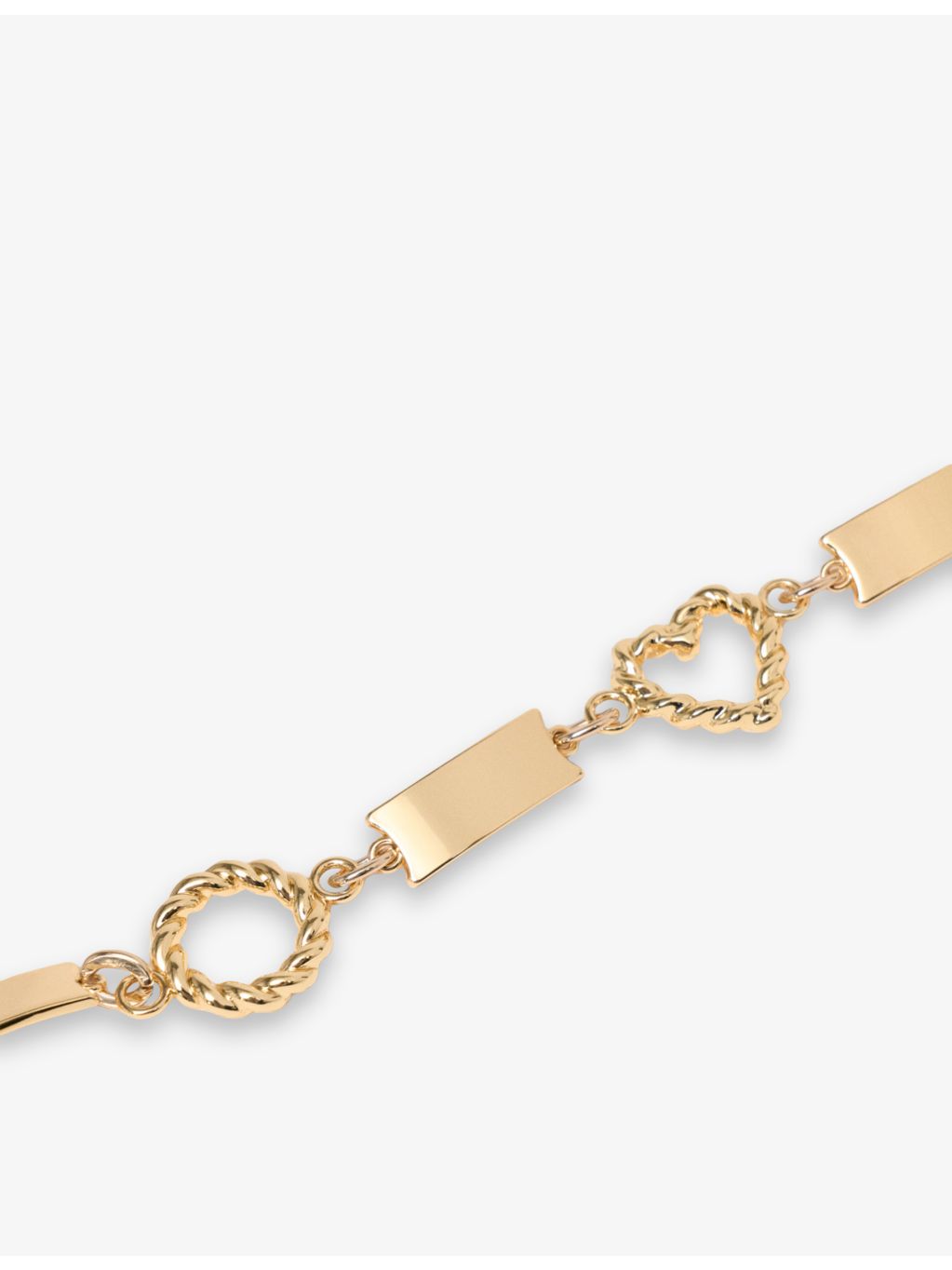 Maje twisted heart chain-link metal belt, imported from the UK