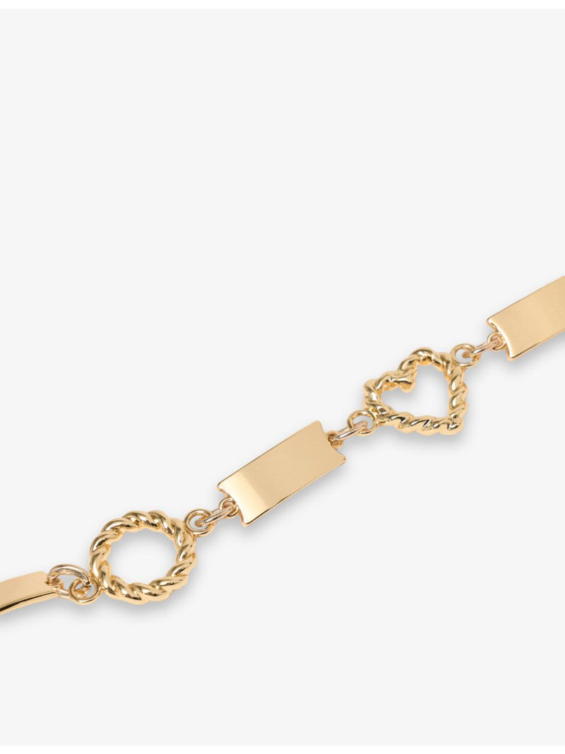 Maje twisted heart chain-link metal belt, imported from the UK