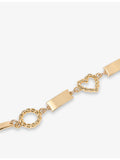 Maje twisted heart chain-link metal belt, imported from the UK