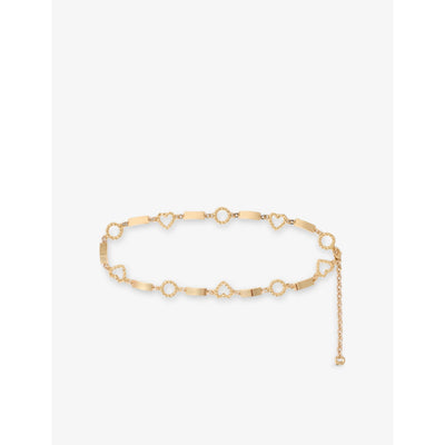 selfridges Maje Twisted Heart Chain-Link Metal Belt- Buy online at McGrocer