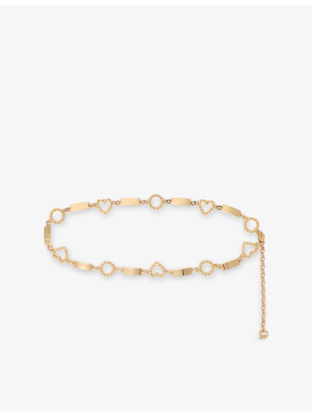 Maje twisted heart chain-link metal belt, imported from the UK