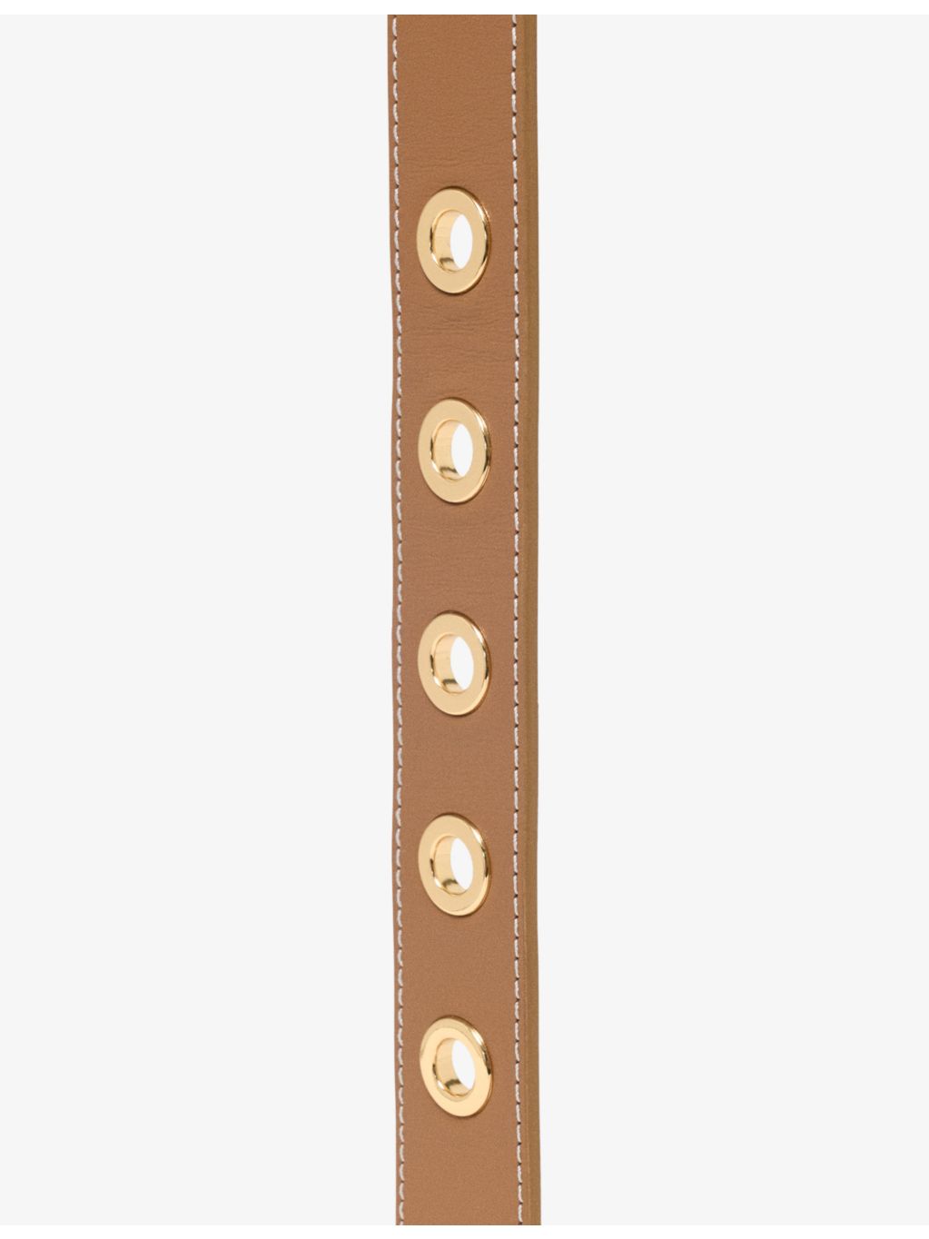 Maje leather eyelet belt with gold-tone hardware, imported from the UK