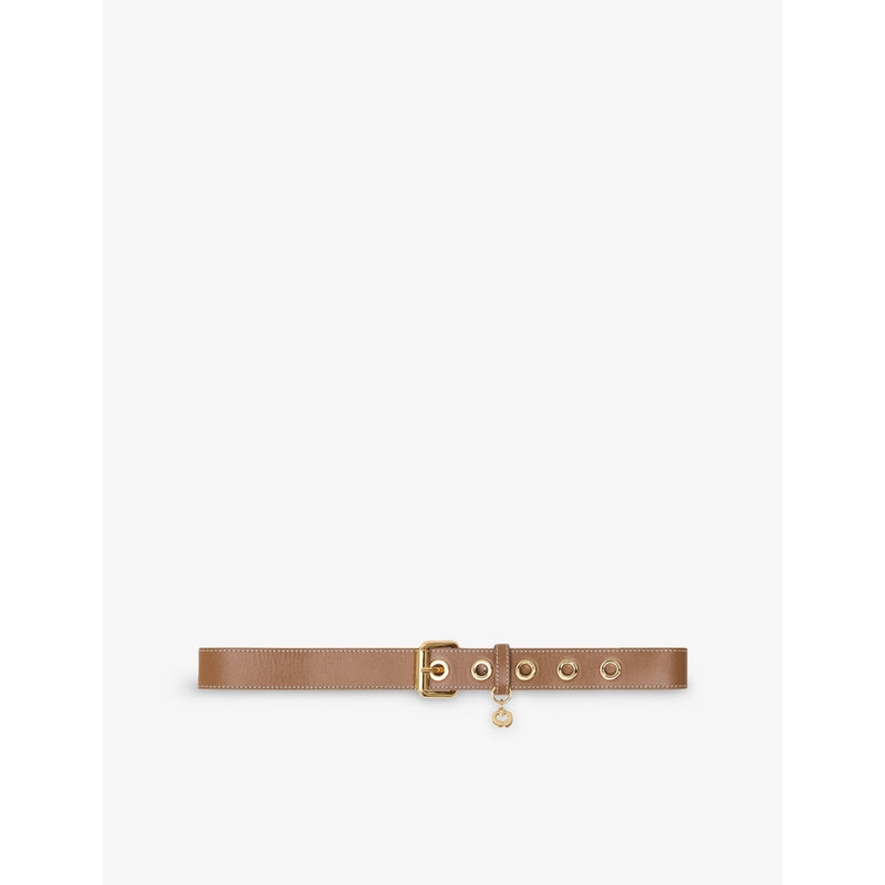 Eyelet Leather Belt - 22