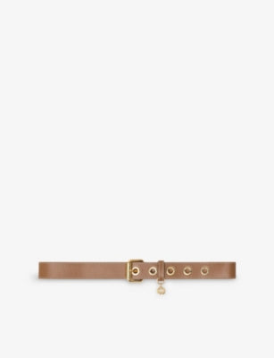 Maje Eyelet Leather Belt