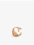 Maje fish rhinestone brass ring - British product
