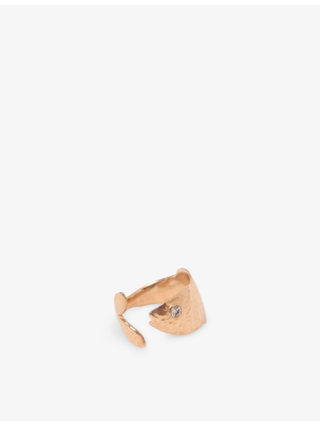 Maje fish rhinestone brass ring - British product