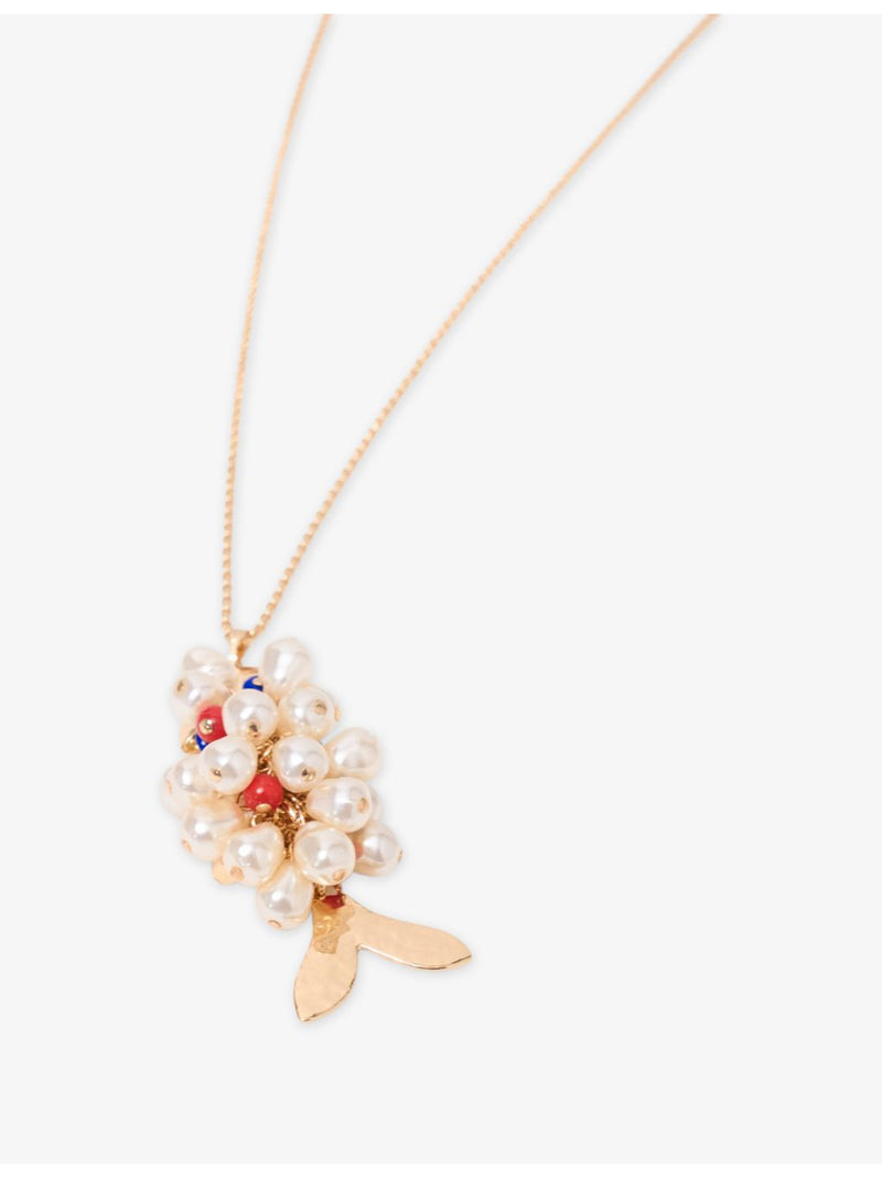 Maje fish motif brass necklace, imported from the UK