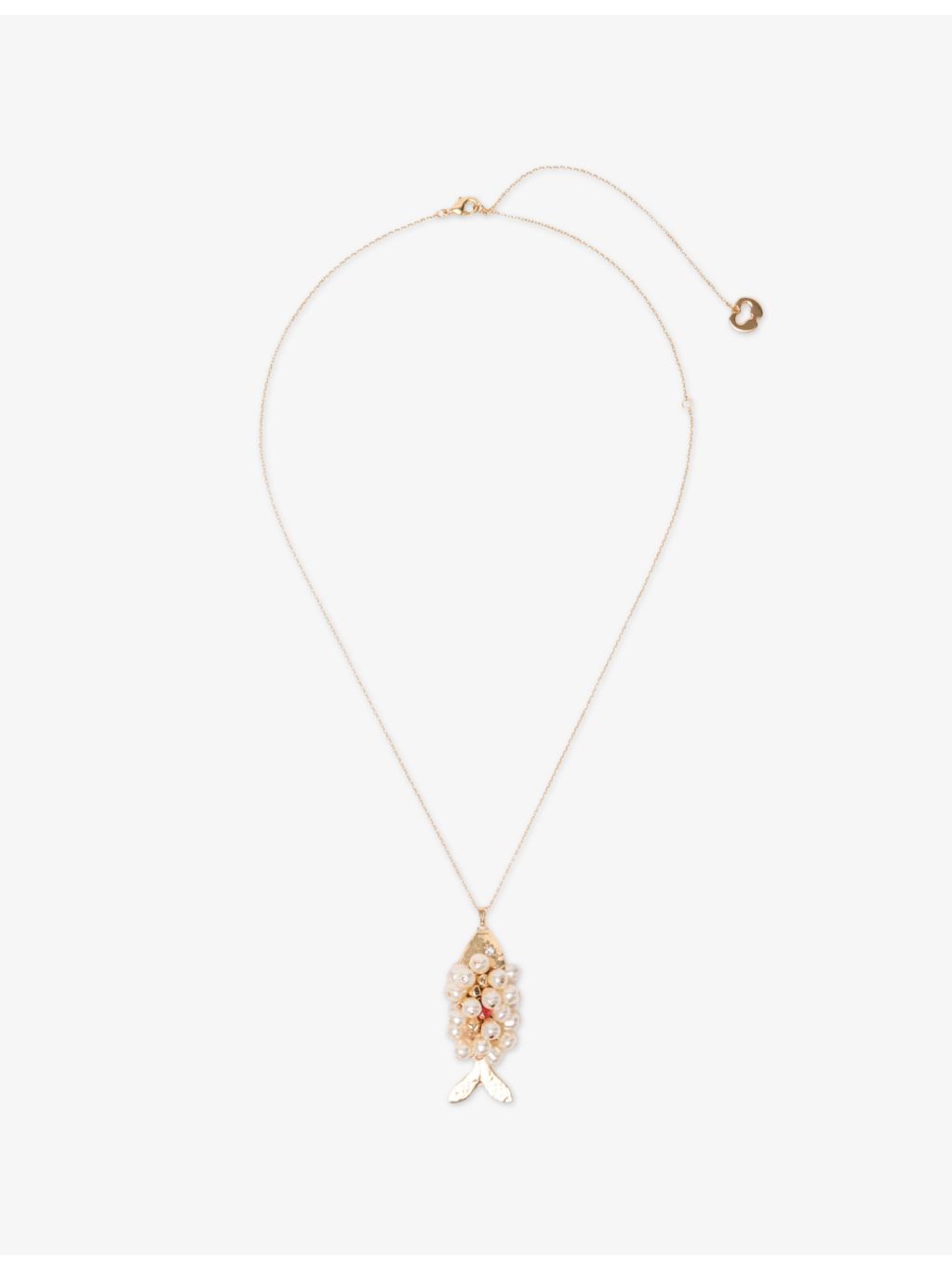 Maje fish motif brass necklace, imported from the UK