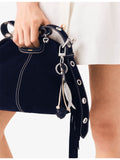 Maje nautical leather bag charm with gold-toned hardware (British brand)