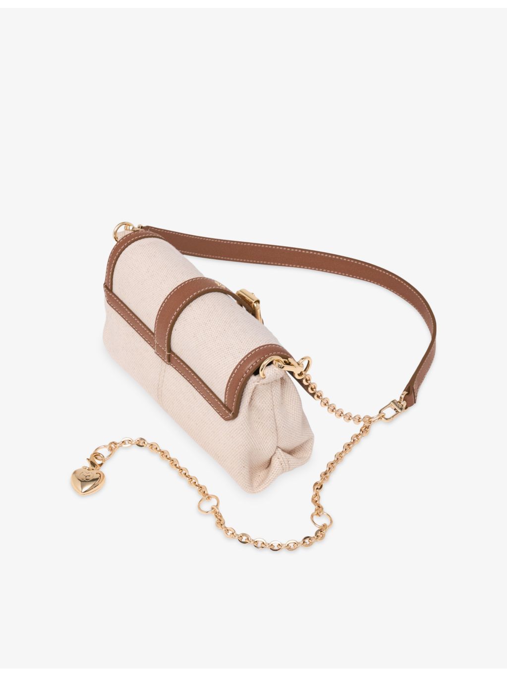 Miss M canvas and leather shoulder bag, UK version