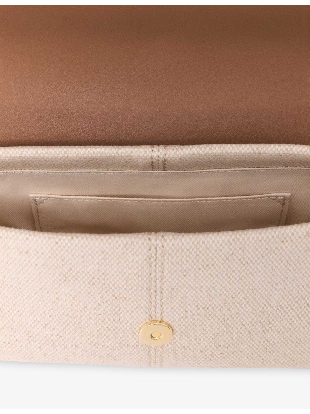Miss M canvas and leather shoulder bag, UK version