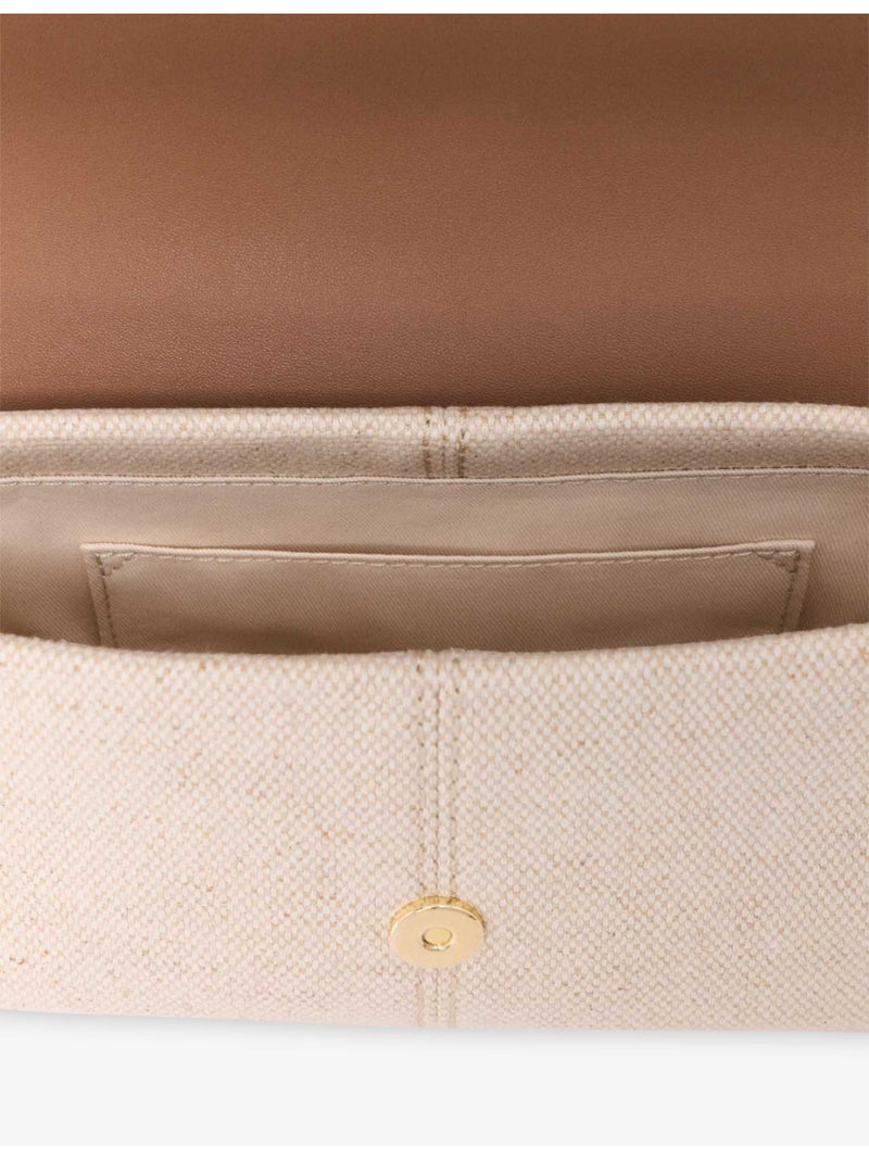 Miss M canvas and leather shoulder bag, UK version