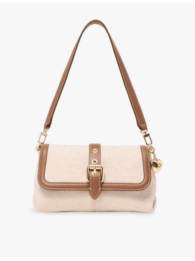 Miss M canvas and leather shoulder bag, UK version