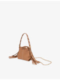 Maje leather bag Miss M Micro with fringing (British brand)