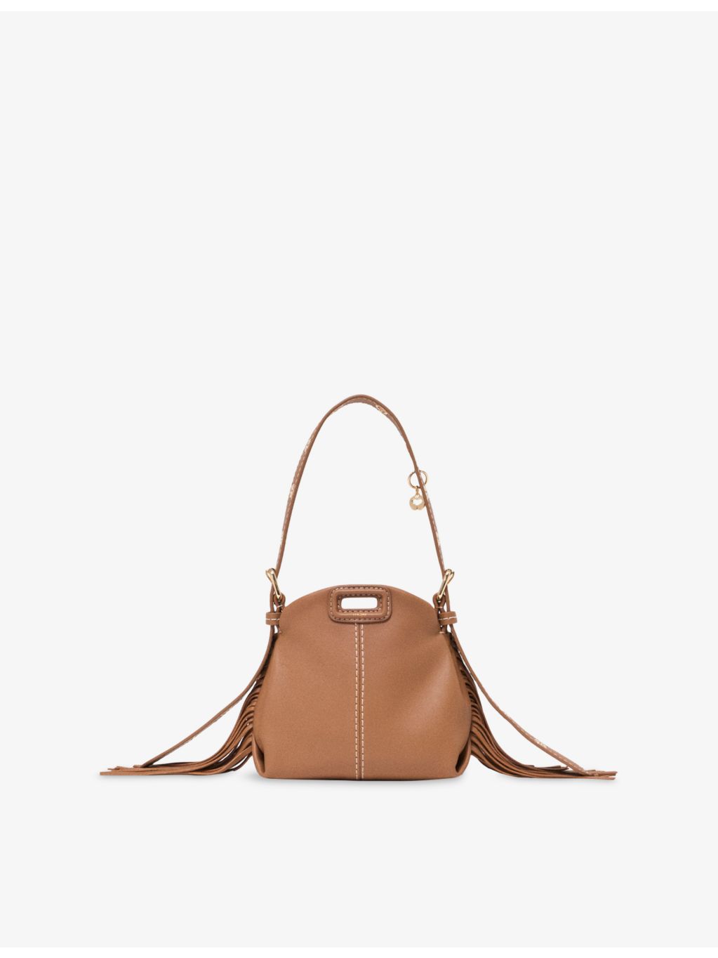 Maje leather bag Miss M Micro with fringing (British brand)