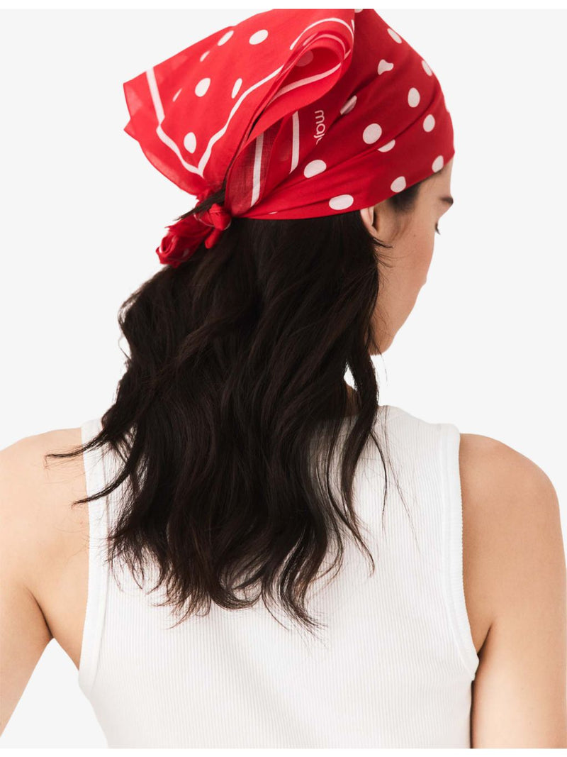 Maje polka dot cotton bandana scarf 58cm (British brand)