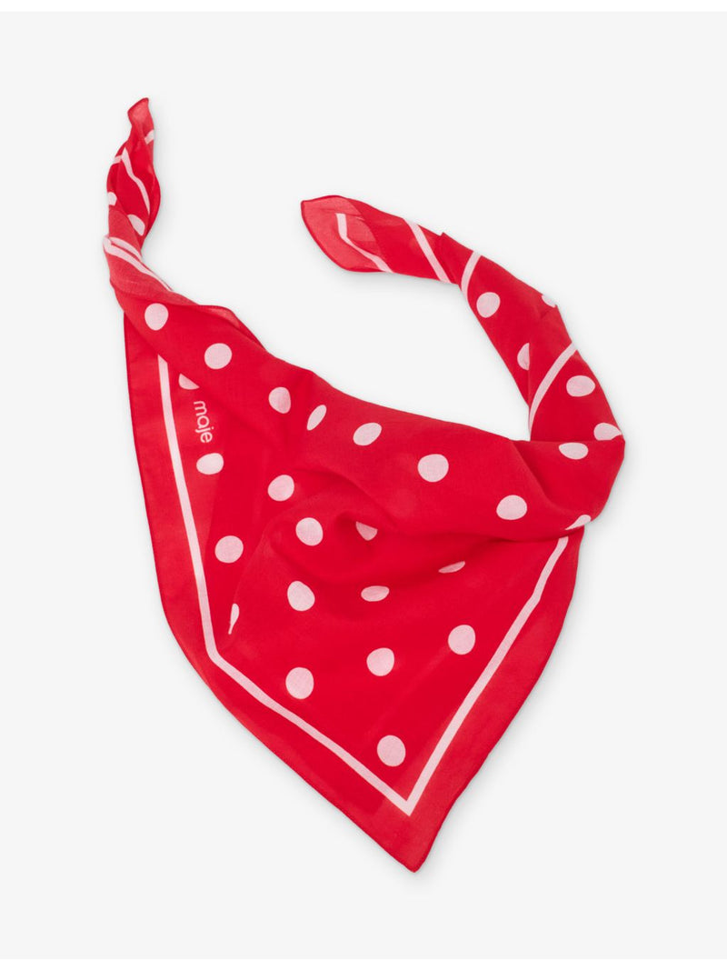 Maje polka dot cotton bandana scarf 58cm (British brand)