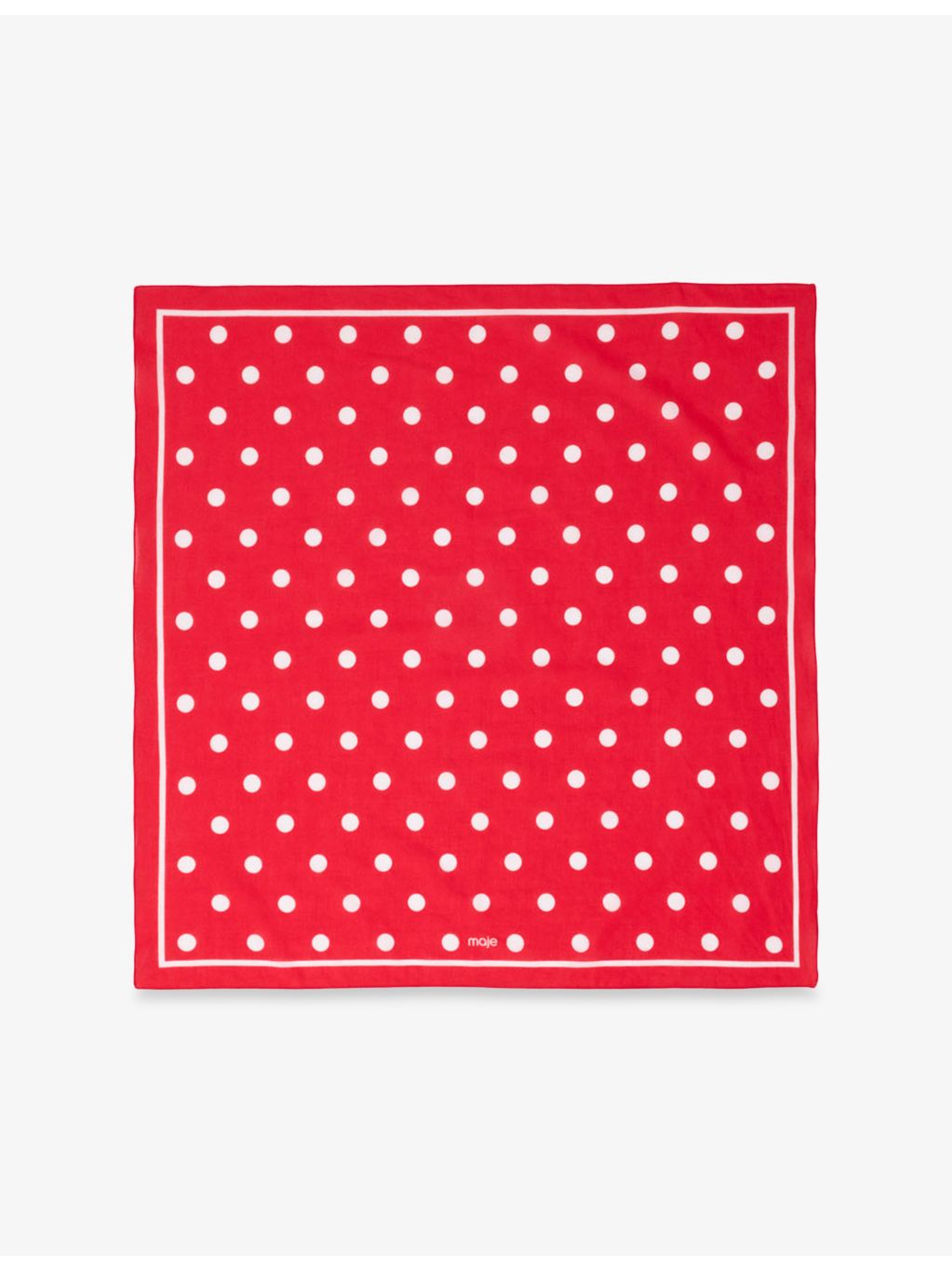 Maje polka dot cotton bandana scarf 58cm (British brand)