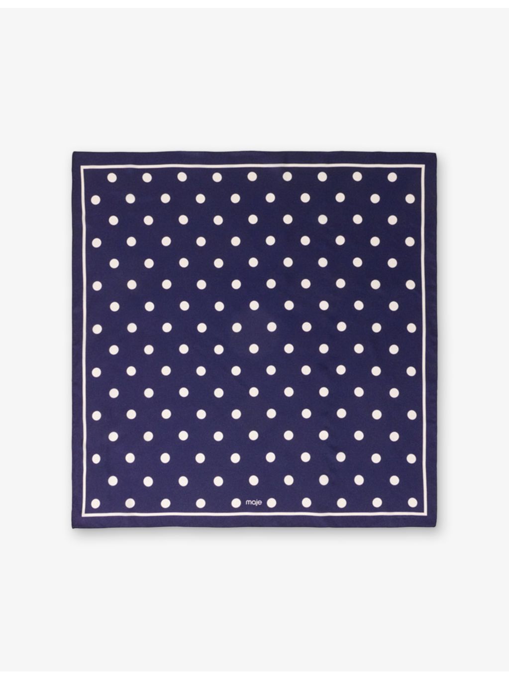 Maje polka-dot silk bandana scarf 58cm square (British brand)