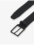 Boggi leather belt with rubberised-logo, UK version
