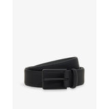 Rubberised-Logo Leather Belt - 30