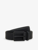 Boggi Rubberised-Logo Leather Belt