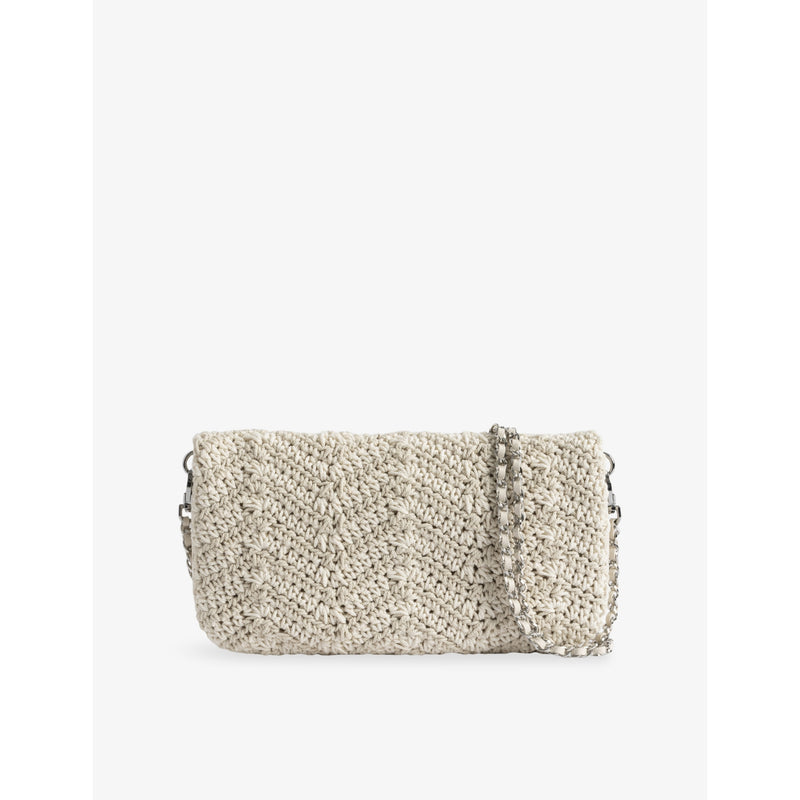 Zadig&Voltaire macramé cotton cross-body bag - British product